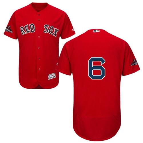 Red Sox #6 Johnny Pesky Red Flexbase Authentic Collection 2018 World Series Champions Stitched MLB Jersey Red Sox #6 Johnny Pesky Red Flexbase Authentic Collection 2018 World Series Champions Stitched MLB Jersey
