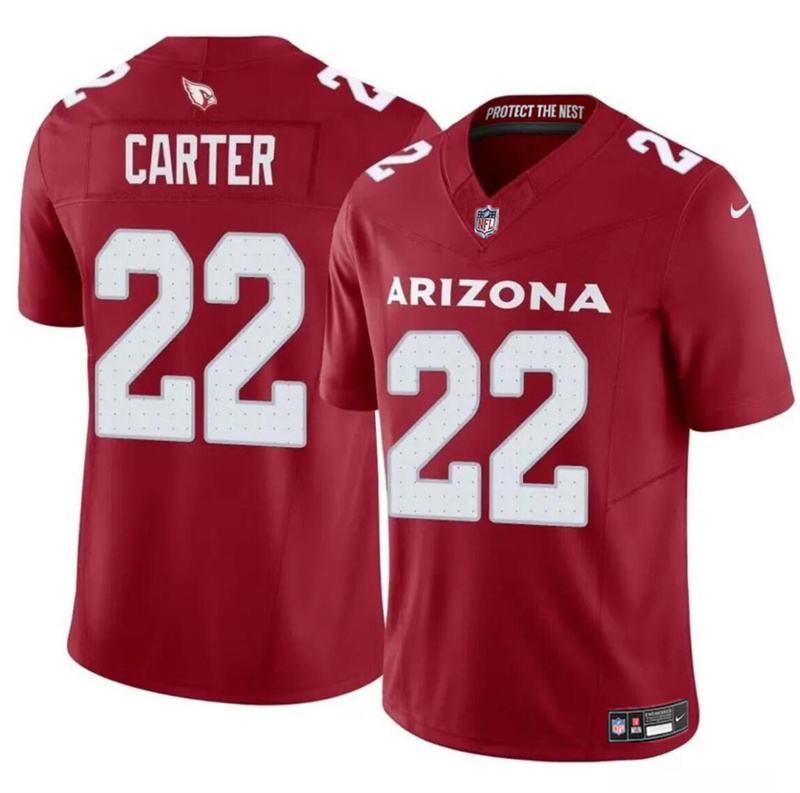 Men's Arizona Cardinals #22 Michael Carter Red 2024 F.U.S.E. Vapor Untouchable Limited Stitched Football Jersey Men's Arizona Cardinals #22 Michael Carter Red 2024 F.U.S.E. Vapor Untouchable Limited Stitched Football Jersey