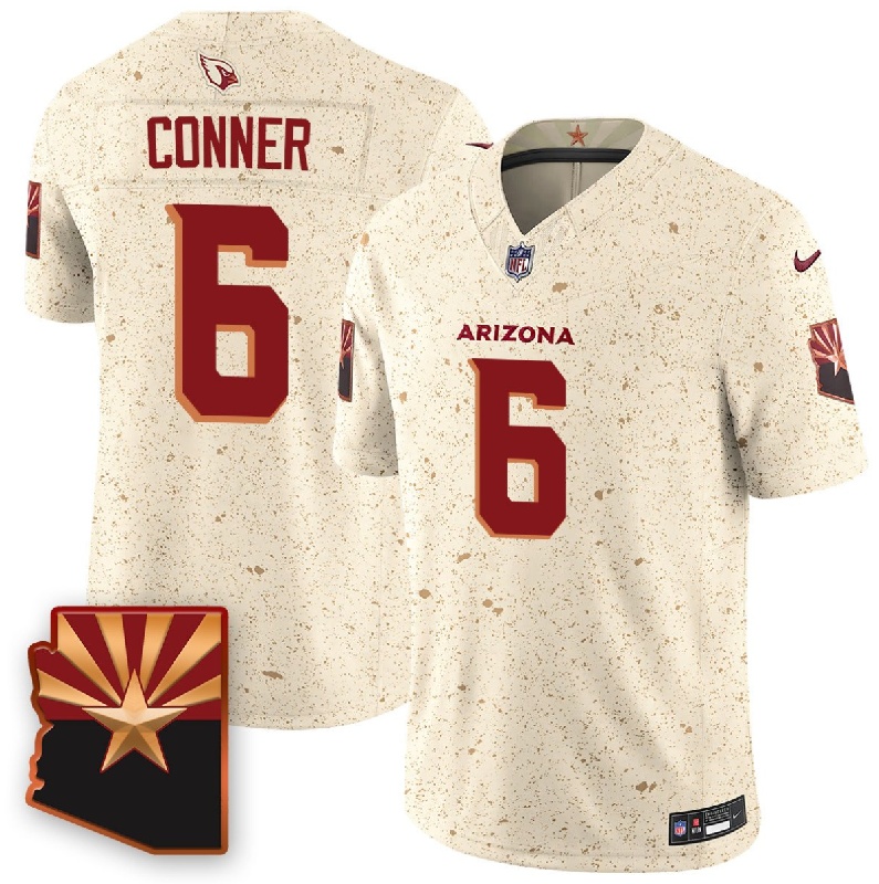 Men's Arizona Cardinals #6 James Conner 2025 F.U.S.E. “Rivalries” Vapor Untouchable Limited Stitched Jersey Men's Arizona Cardinals #6 James Conner 2025 F.U.S.E. “Rivalries” Vapor Untouchable Limited Stitched Jersey