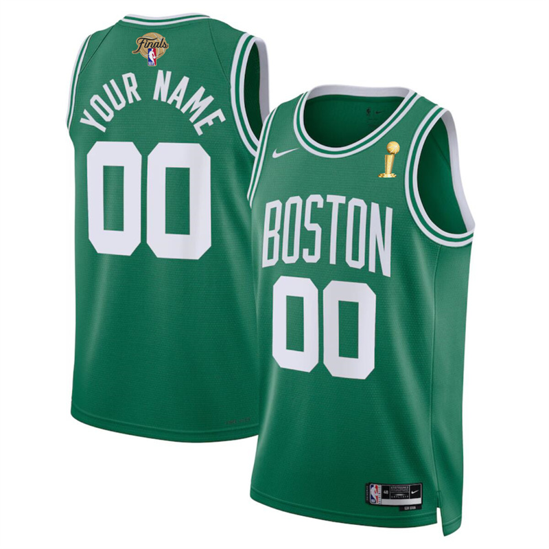 Men's Boston Celtics Active Player Custom Kelly Green 2024 Finals Champions Icon Edition Stitched Basketball Jersey Men's Boston Celtics Active Player Custom Kelly Green 2024 Finals Champions Icon Edition Stitched Basketball Jersey