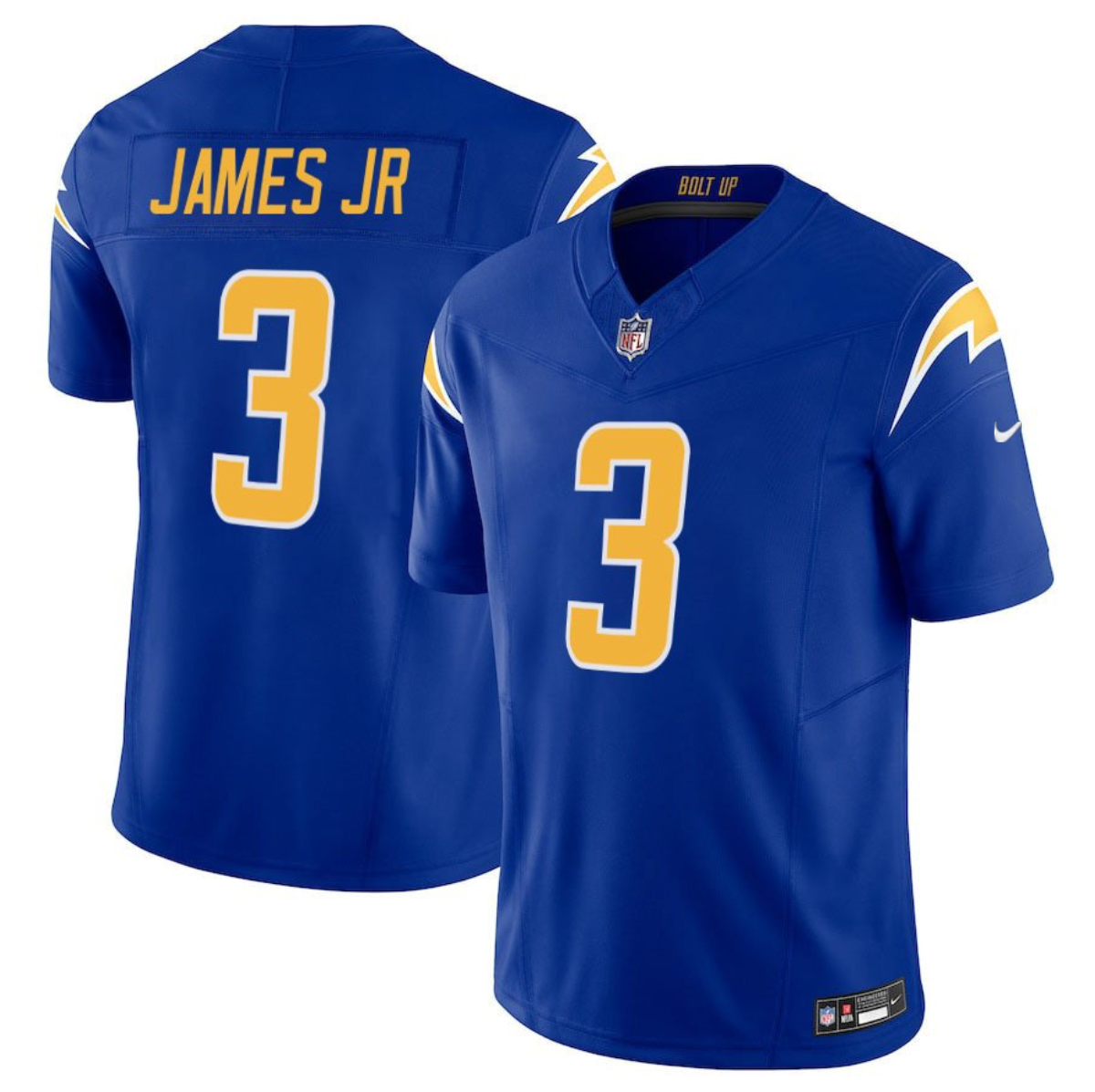 Men's Los Angeles Chargers #3 Derwin James JR Royal 2025 F.U.S.E Vapor Limited Stitched Football Jersey Men's Los Angeles Chargers #3 Derwin James JR Royal 2025 F.U.S.E Vapor Limited Stitched Football Jersey