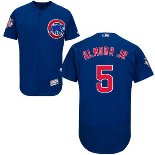 Cubs #5 Albert Almora Jr. Blue Flexbase Authentic Collection Stitched MLB Jersey Cubs #5 Albert Almora Jr. Blue Flexbase Authentic Collection Stitched MLB Jersey