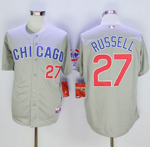 Cubs #27 Addison Russell Grey Road Cool Base Stitched MLB Jersey Cubs #27 Addison Russell Grey Road Cool Base Stitched MLB Jersey