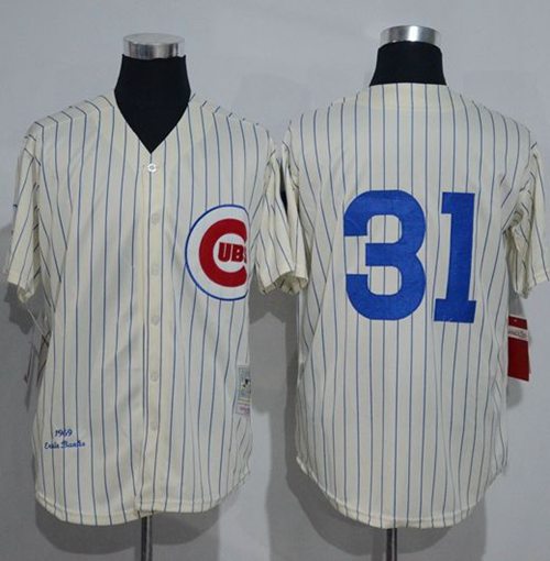 Mitchell And Ness 1969 Cubs #31 Greg Maddux Cream Strip Throwback Stitched MLB Jersey Mitchell And Ness 1969 Cubs #31 Greg Maddux Cream Strip Throwback Stitched MLB Jersey