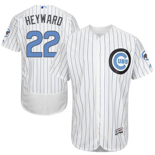 Cubs #22 Jason Heyward White(Blue Strip) Flexbase Authentic Collection Father's Day Stitched MLB Jersey Cubs #22 Jason Heyward White(Blue Strip) Flexbase Authentic Collection Father's Day Stitched MLB Jersey