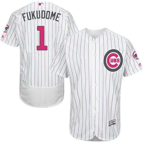 Cubs #1 Kosuke Fukudome White(Blue Strip) Flexbase Authentic Collection Mother's Day Stitched MLB Jersey Cubs #1 Kosuke Fukudome White(Blue Strip) Flexbase Authentic Collection Mother's Day Stitched MLB Jersey