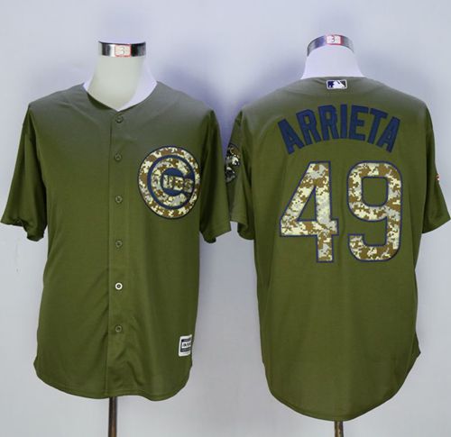 Cubs #49 Jake Arrieta Green Camo New Cool Base Stitched MLB Jersey Cubs #49 Jake Arrieta Green Camo New Cool Base Stitched MLB Jersey
