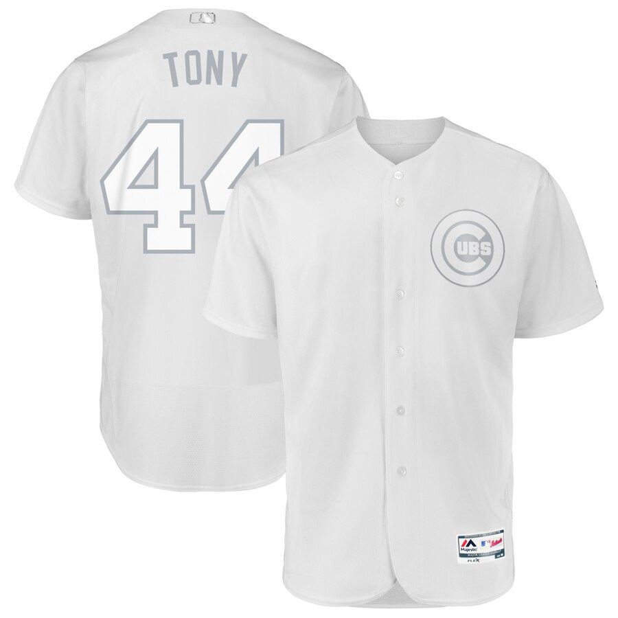 Chicago Cubs #44 Anthony Rizzo Tony Majestic 2019 Players' Weekend Flex Base Authentic Player Jersey White Chicago Cubs #44 Anthony Rizzo Tony Majestic 2019 Players' Weekend Flex Base Authentic Player Jersey White