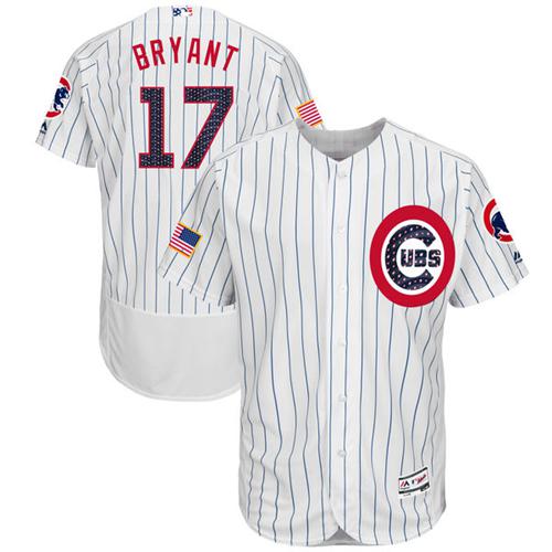 Cubs #17 Kris Bryant White Fashion Stars & Stripes Flexbase Authentic Stitched MLB Jersey Cubs #17 Kris Bryant White Fashion Stars & Stripes Flexbase Authentic Stitched MLB Jersey