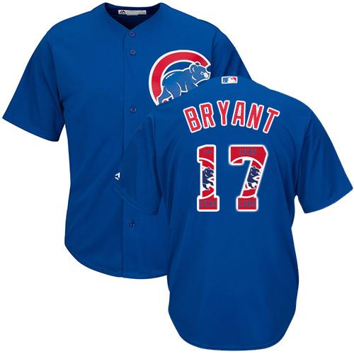 Cubs #17 Kris Bryant Blue Team Logo Fashion Stitched MLB Jersey Cubs #17 Kris Bryant Blue Team Logo Fashion Stitched MLB Jersey