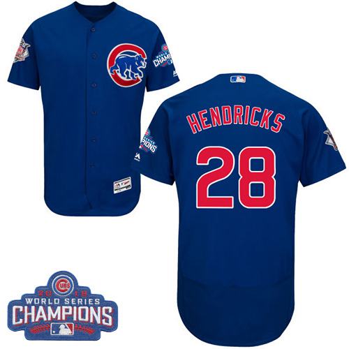 Cubs #28 Kyle Hendricks Blue Flexbase Authentic Collection 2016 World Series Champions Stitched MLB Jersey Cubs #28 Kyle Hendricks Blue Flexbase Authentic Collection 2016 World Series Champions Stitched MLB Jersey