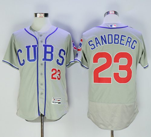 Cubs #23 Ryne Sandberg Grey Flexbase Authentic Collection Alternate Road Stitched MLB Jersey Cubs #23 Ryne Sandberg Grey Flexbase Authentic Collection Alternate Road Stitched MLB Jersey