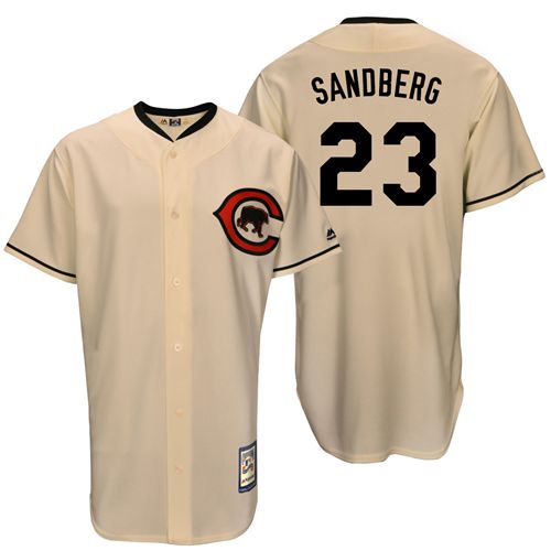 Mitchell And Ness Cubs #23 Ryne Sandberg Cream Throwback Stitched MLB Jersey Mitchell And Ness Cubs #23 Ryne Sandberg Cream Throwback Stitched MLB Jersey