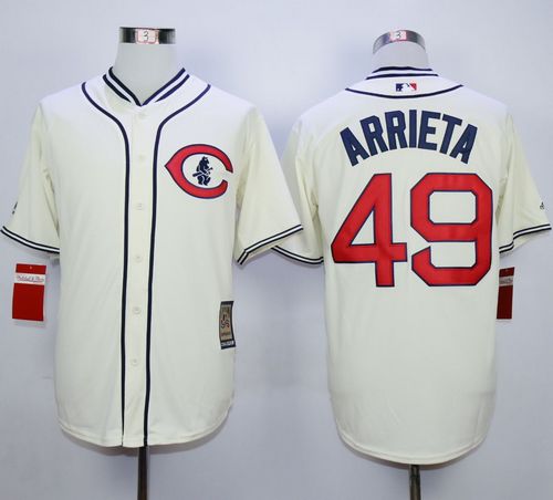 Cubs #49 Jake Arrieta Cream 1929 Turn Back The Clock Stitched MLB Jersey Cubs #49 Jake Arrieta Cream 1929 Turn Back The Clock Stitched MLB Jersey