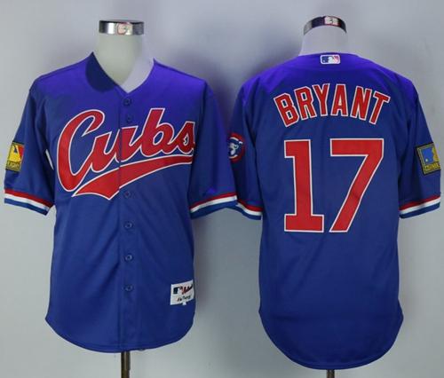 Cubs #17 Kris Bryant Blue 1994 Turn Back The Clock Stitched MLB Jersey Cubs #17 Kris Bryant Blue 1994 Turn Back The Clock Stitched MLB Jersey