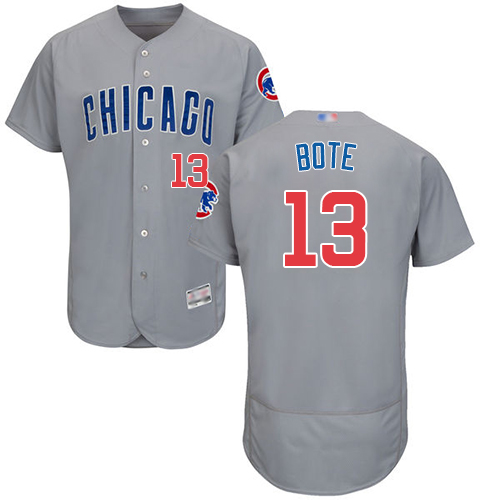 Cubs #13 David Bote Grey Flexbase Authentic Collection Road Stitched MLB Jersey Cubs #13 David Bote Grey Flexbase Authentic Collection Road Stitched MLB Jersey