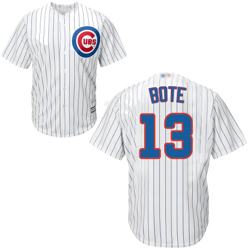 Cubs #13 David Bote White Strip New Cool Base Stitched MLB Jersey Cubs #13 David Bote White Strip New Cool Base Stitched MLB Jersey