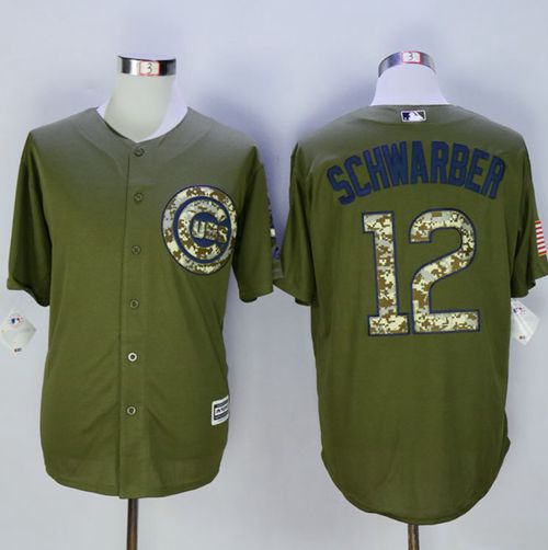 Cubs #12 Kyle Schwarber Green Camo New Cool Base Stitched MLB Jersey Cubs #12 Kyle Schwarber Green Camo New Cool Base Stitched MLB Jersey