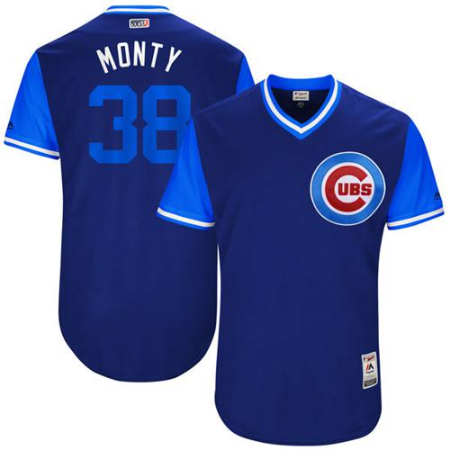 Cubs #38 Mike Montgomery Royal "Monty" Players Weekend Authentic Stitched MLB Jersey Cubs #38 Mike Montgomery Royal "Monty" Players Weekend Authentic Stitched MLB Jersey