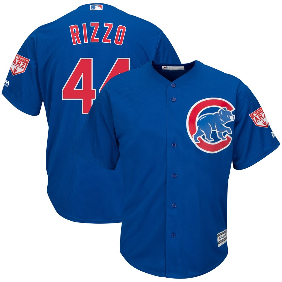 Cubs #44 Anthony Rizzo Blue 2019 Spring Training Cool Base Stitched MLB Jersey Cubs #44 Anthony Rizzo Blue 2019 Spring Training Cool Base Stitched MLB Jersey