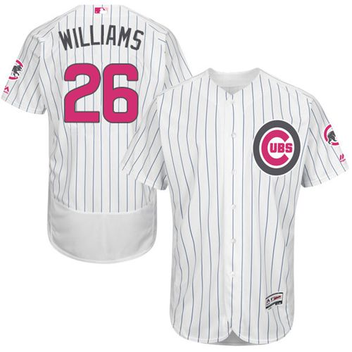 Cubs #26 Billy Williams White(Blue Strip) Flexbase Authentic Collection Mother's Day Stitched MLB Jersey Cubs #26 Billy Williams White(Blue Strip) Flexbase Authentic Collection Mother's Day Stitched MLB Jersey