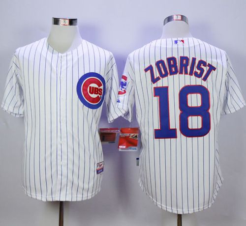 Cubs #18 Ben Zobrist White Cool Base Stitched MLB Jersey Cubs #18 Ben Zobrist White Cool Base Stitched MLB Jersey