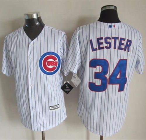 Cubs #34 Jon Lester White Strip New Cool Base Stitched MLB Jersey Cubs #34 Jon Lester White Strip New Cool Base Stitched MLB Jersey