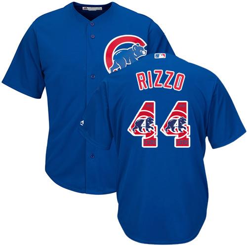Cubs #44 Anthony Rizzo Blue Team Logo Fashion Stitched MLB Jersey Cubs #44 Anthony Rizzo Blue Team Logo Fashion Stitched MLB Jersey
