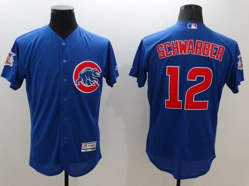 Cubs #12 Kyle Schwarber Blue Flexbase Authentic Collection Stitched MLB Jersey Cubs #12 Kyle Schwarber Blue Flexbase Authentic Collection Stitched MLB Jersey