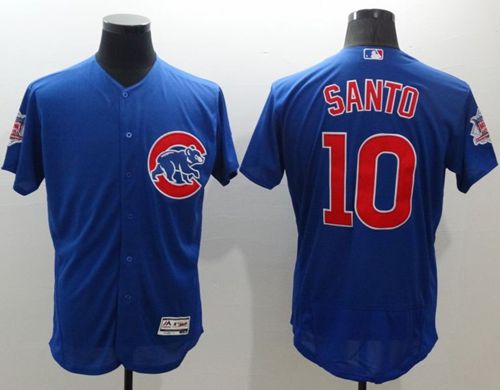 Cubs #10 Ron Santo Blue Flexbase Authentic Collection Stitched MLB Jersey Cubs #10 Ron Santo Blue Flexbase Authentic Collection Stitched MLB Jersey