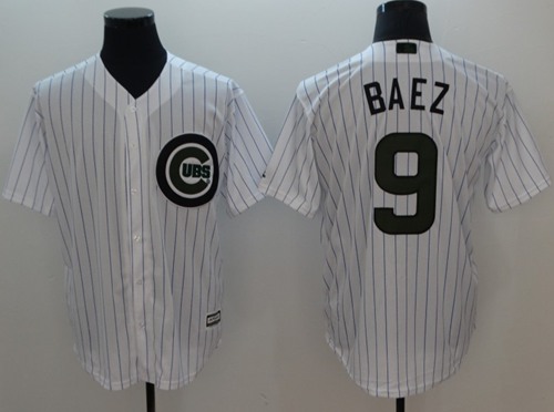 Cubs #9 Javier Baez White(Blue Strip) New Cool Base 2018 Memorial Day Stitched MLB Jersey Cubs #9 Javier Baez White(Blue Strip) New Cool Base 2018 Memorial Day Stitched MLB Jersey