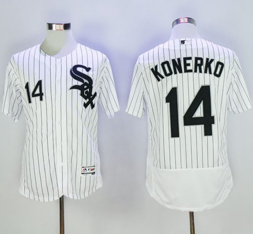 White Sox #14 Paul Konerko White(Black Strip) Flexbase Authentic Collection Stitched MLB Jersey White Sox #14 Paul Konerko White(Black Strip) Flexbase Authentic Collection Stitched MLB Jersey