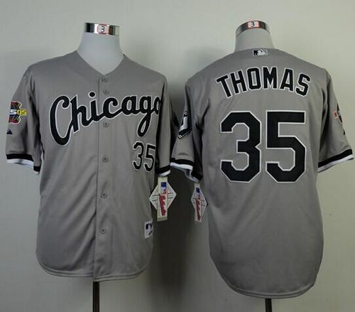 White Sox #35 Frank Thomas Grey Cool Base Stitched MLB Jersey White Sox #35 Frank Thomas Grey Cool Base Stitched MLB Jersey