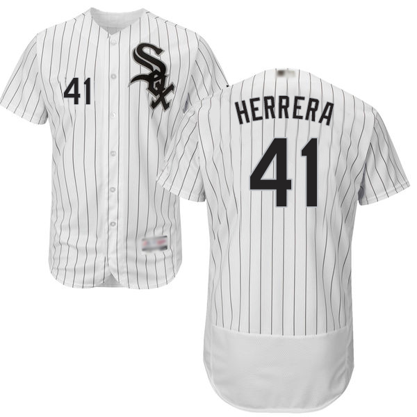 White Sox #41 Kelvin Herrera White(Black Strip) Flexbase Authentic Collection Stitched MLB Jersey White Sox #41 Kelvin Herrera White(Black Strip) Flexbase Authentic Collection Stitched MLB Jersey