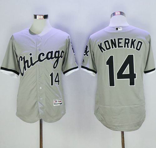 White Sox #14 Paul Konerko Grey Flexbase Authentic Collection Stitched MLB Jersey White Sox #14 Paul Konerko Grey Flexbase Authentic Collection Stitched MLB Jersey