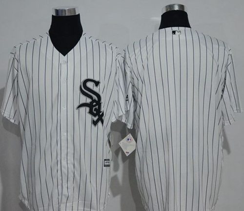 White Sox Blank White(Black Strip) New Cool Base Stitched MLB Jersey White Sox Blank White(Black Strip) New Cool Base Stitched MLB Jersey