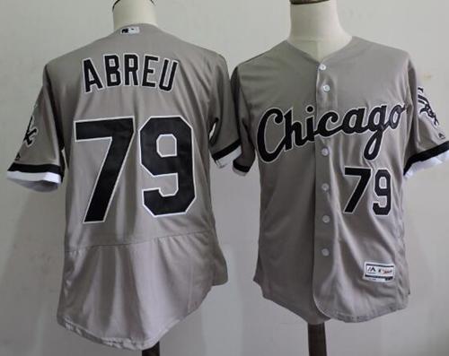 White Sox #79 Jose Abreu Grey Flexbase Authentic Collection Stitched MLB Jersey White Sox #79 Jose Abreu Grey Flexbase Authentic Collection Stitched MLB Jersey