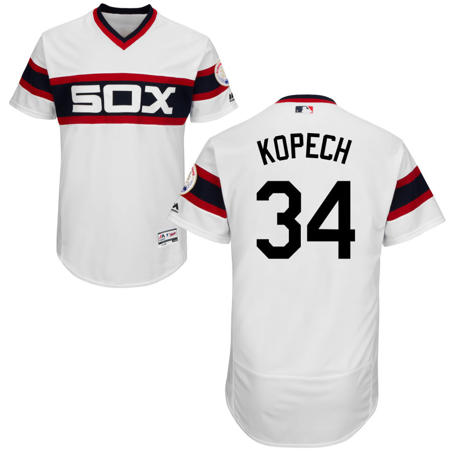 White Sox #34 Michael Kopech White Flexbase Authentic Collection Alternate Home Stitched MLB Jersey White Sox #34 Michael Kopech White Flexbase Authentic Collection Alternate Home Stitched MLB Jersey