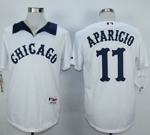 White Sox #11 Luis Aparicio White 1976 Turn Back The Clock Stitched MLB Jersey White Sox #11 Luis Aparicio White 1976 Turn Back The Clock Stitched MLB Jersey