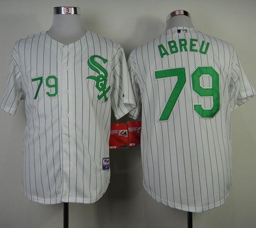 White Sox #79 Jose Abreu White Green Strip St. Patrick's Day Stitched MLB Jersey White Sox #79 Jose Abreu White Green Strip St. Patrick's Day Stitched MLB Jersey