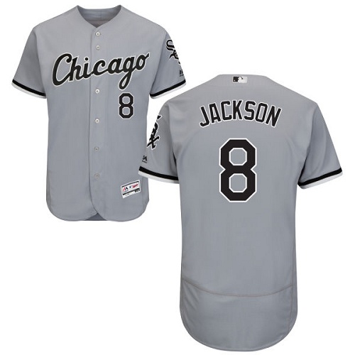 White Sox #8 Bo Jackson Grey Flexbase Authentic Collection Stitched MLB Jersey White Sox #8 Bo Jackson Grey Flexbase Authentic Collection Stitched MLB Jersey