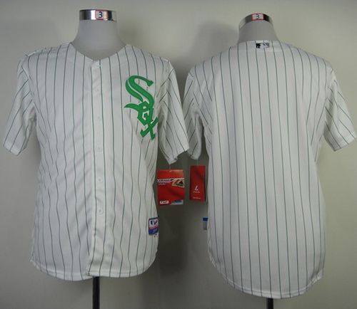 White Sox Blank White Green Strip St. Patrick's Day Stitched MLB Jersey White Sox Blank White Green Strip St. Patrick's Day Stitched MLB Jersey