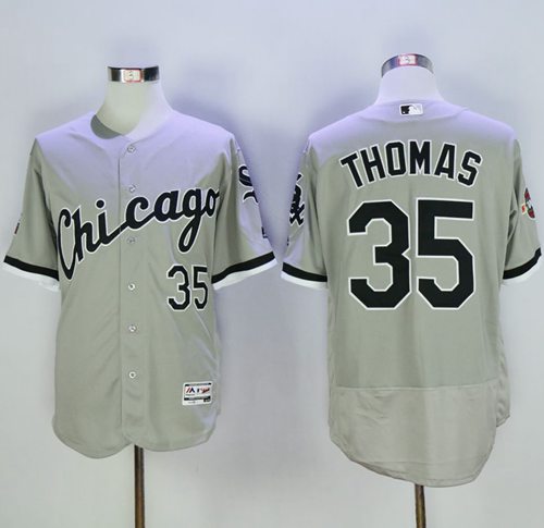 White Sox #35 Frank Thomas Grey Flexbase Authentic Collection Stitched MLB Jersey White Sox #35 Frank Thomas Grey Flexbase Authentic Collection Stitched MLB Jersey
