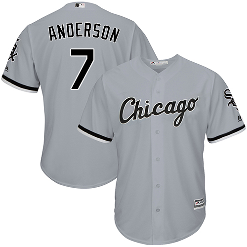 White Sox #7 Tim Anderson Grey New Cool Base Stitched MLB Jersey White Sox #7 Tim Anderson Grey New Cool Base Stitched MLB Jersey