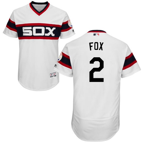 White Sox #2 Nellie Fox White Flexbase Authentic Collection Alternate Home Stitched MLB Jersey White Sox #2 Nellie Fox White Flexbase Authentic Collection Alternate Home Stitched MLB Jersey
