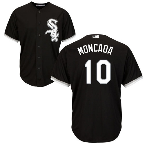 White Sox #10 Yoan Moncada Black New Cool Base Stitched MLB Jersey White Sox #10 Yoan Moncada Black New Cool Base Stitched MLB Jersey