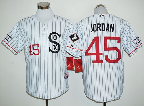 White Sox #45 Michael Jordan White(Black Strip) Cooperstown Stitched MLB Jersey White Sox #45 Michael Jordan White(Black Strip) Cooperstown Stitched MLB Jersey
