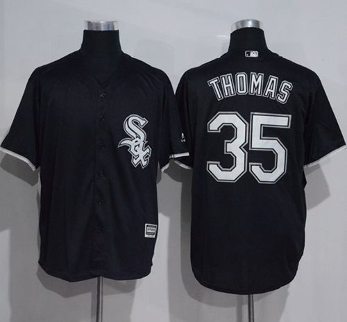 White Sox #35 Frank Thomas Black New Cool Base Stitched MLB Jersey White Sox #35 Frank Thomas Black New Cool Base Stitched MLB Jersey