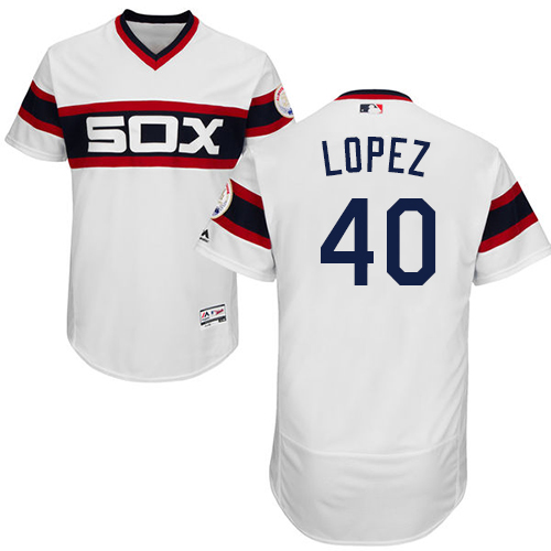 White Sox #40 Reynaldo Lopez White Flexbase Authentic Collection Alternate Home Stitched MLB Jersey White Sox #40 Reynaldo Lopez White Flexbase Authentic Collection Alternate Home Stitched MLB Jersey