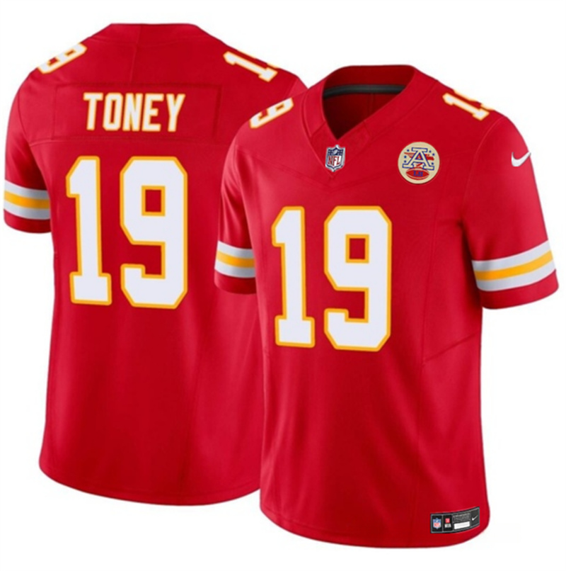Men’s Kansas City Chiefs #19 Kadarius Toney Red 2023 F.U.S.E. Vapor Untouchable Limited Stitched Jersey